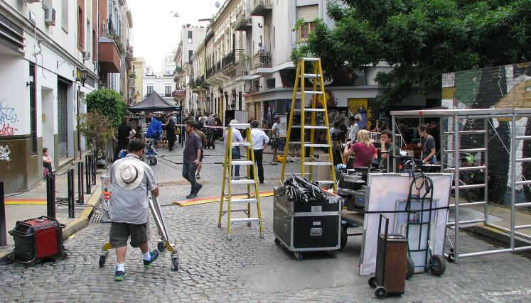 Buenos Aires es escenario y set de filmación de "Focus",  que tiene como protagonista al actor norteamericano Will Smith. Foto: Blas González/Distrito Audiovisual.