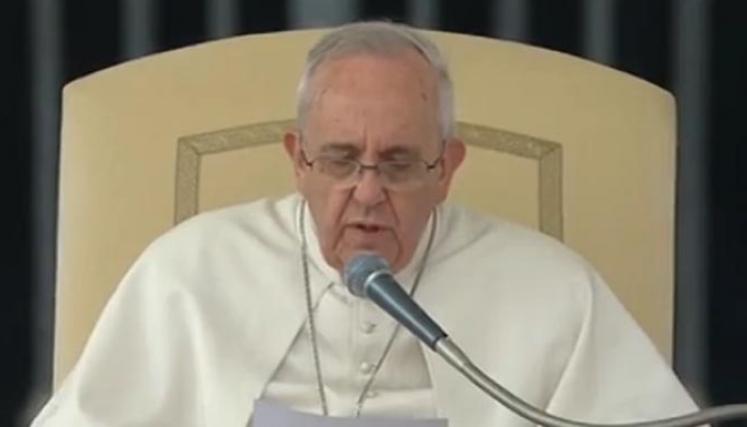 El Papa, durante la homilía de este miércoles. Foto: Captura de TV.