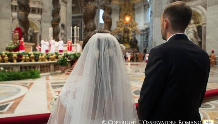 Francisco casó a 20 parejas. Foto: News.va Español