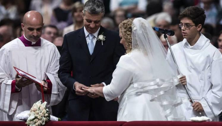 Francisco casó a 20 parejas. Foto: News.va Español
