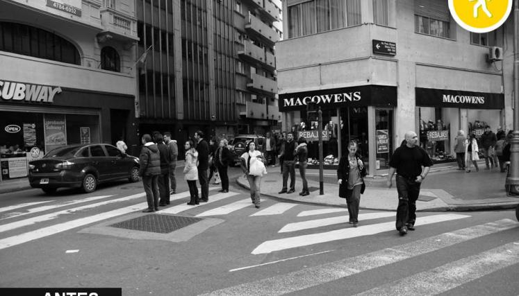 Las Diagonales Norte y Sur amplían sus espacios peatonales. Imagen: Movilidad Saludable/GCBA. 