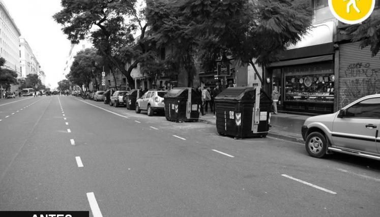 Las Diagonales Norte y Sur amplían sus espacios peatonales. Imagen: Movilidad Saludable/GCBA. 