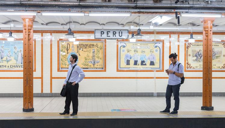 Un viaje en el tiempo en la estación Perú                      Foto: SBASE
