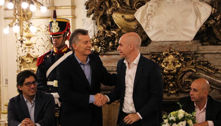 Macri y Larreta sellan el acuerdo.