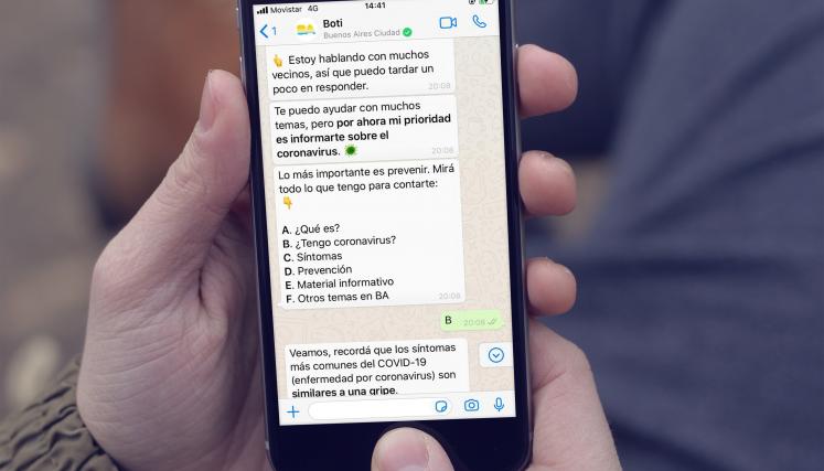 Buenos Aires integra WhatsApp a su servicio de atención por el Coronavirus