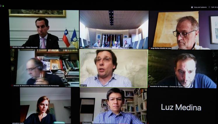 Buenos Aires lideró una reunión virtual de alcaldes de capitales iberoamericanas sobre Covid-19                            
