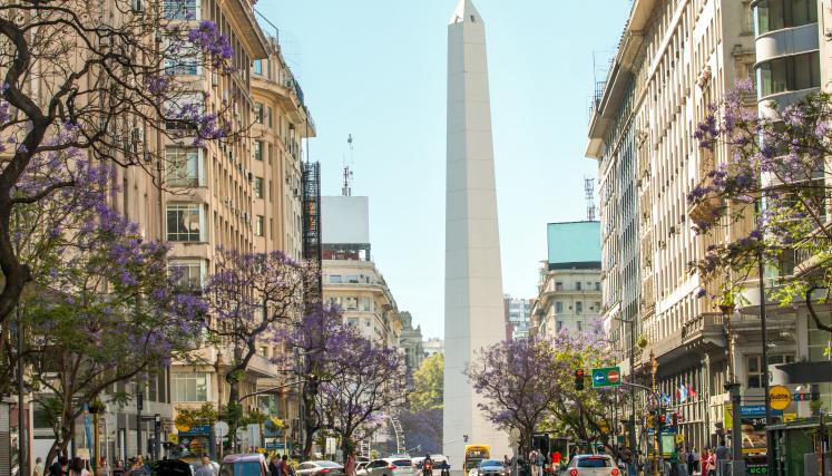Vista del Obelisco de la Ciudad de Buenos Aires